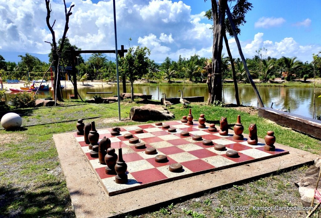 komsan resort on fish island in kampot, cambodia