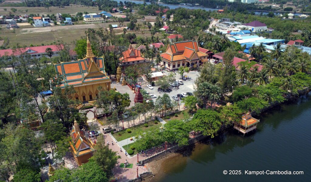 fish island wat in kampot cambodia