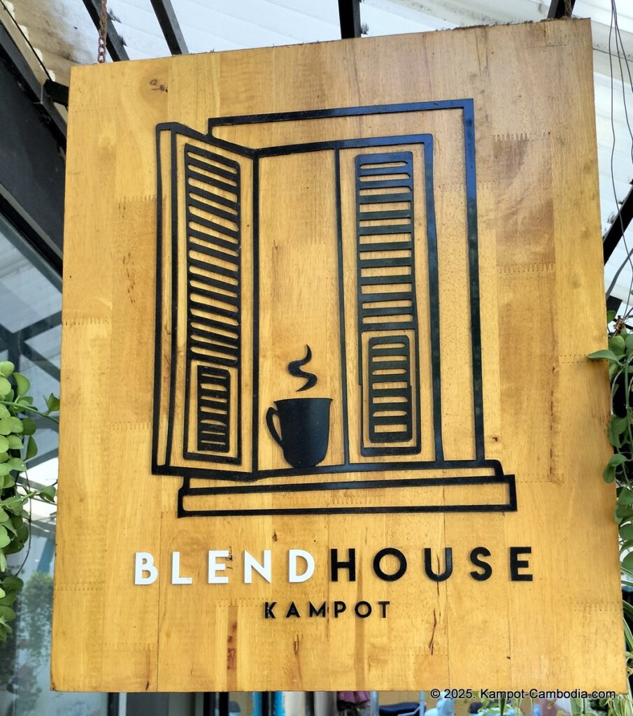 blend house coffee in kampot cambodia. yoga