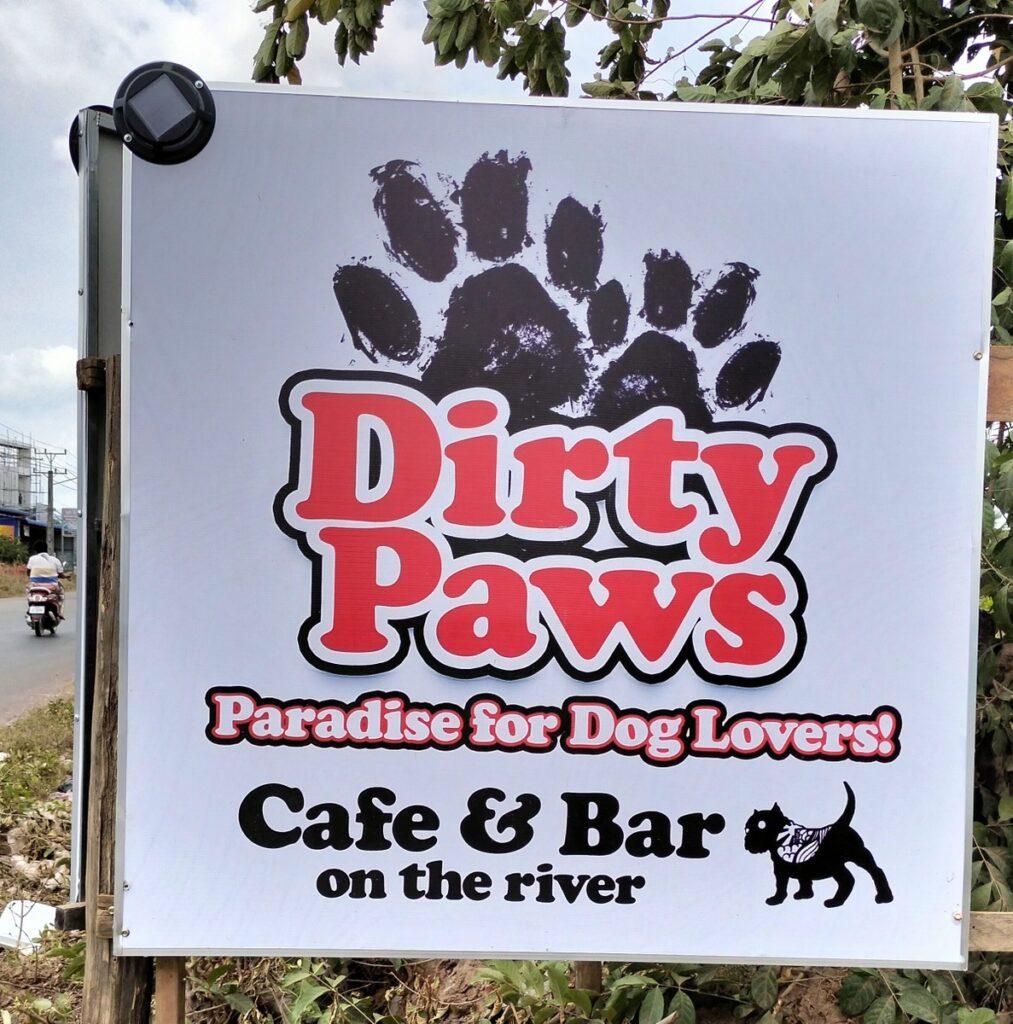 high tide in kampot cambodia. dog bar and lounge