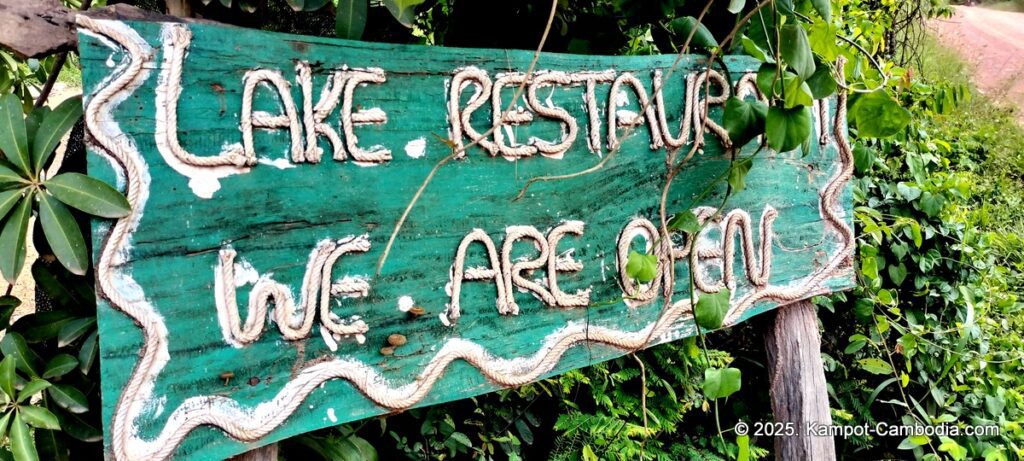 lakeside restaurant on secret lake in kampot cambodia