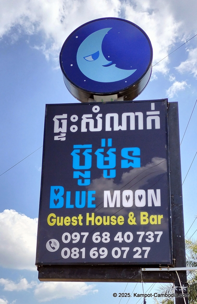 blue moon guesthouse restaurant in kampot cambodia