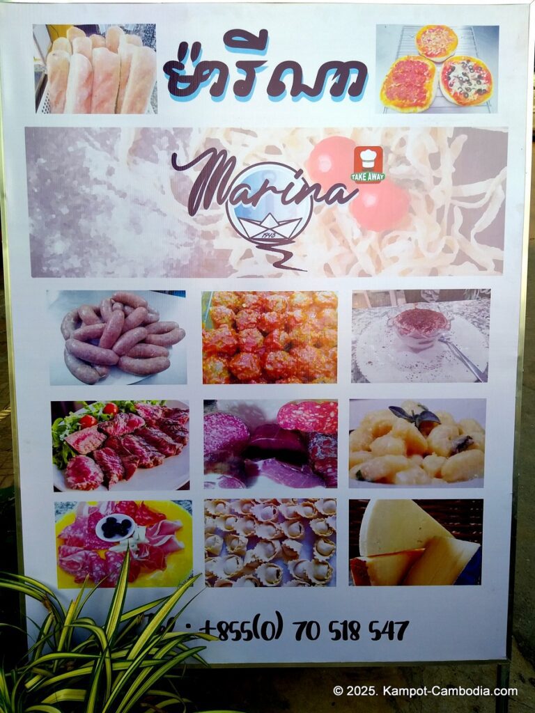 marina italian restaurant pizza in kampot cambodia