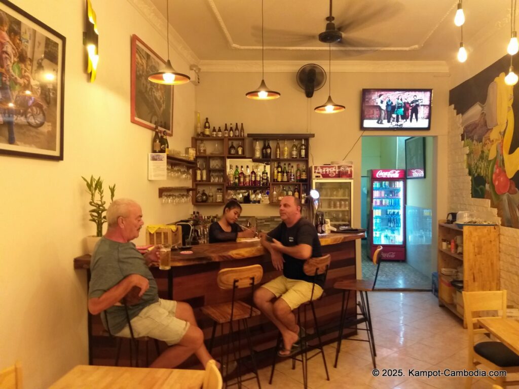 max's bar & kitchen. italian restaurant in kampot cambodia