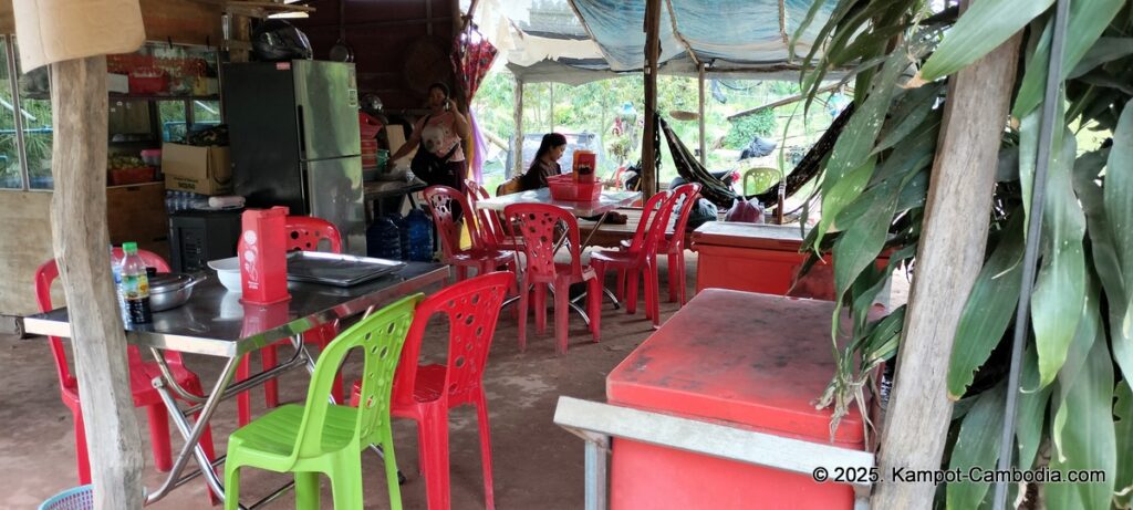 lakeside restaurant on secret lake in kampot cambodia