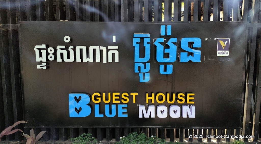 blue moon guesthouse restaurant in kampot cambodia