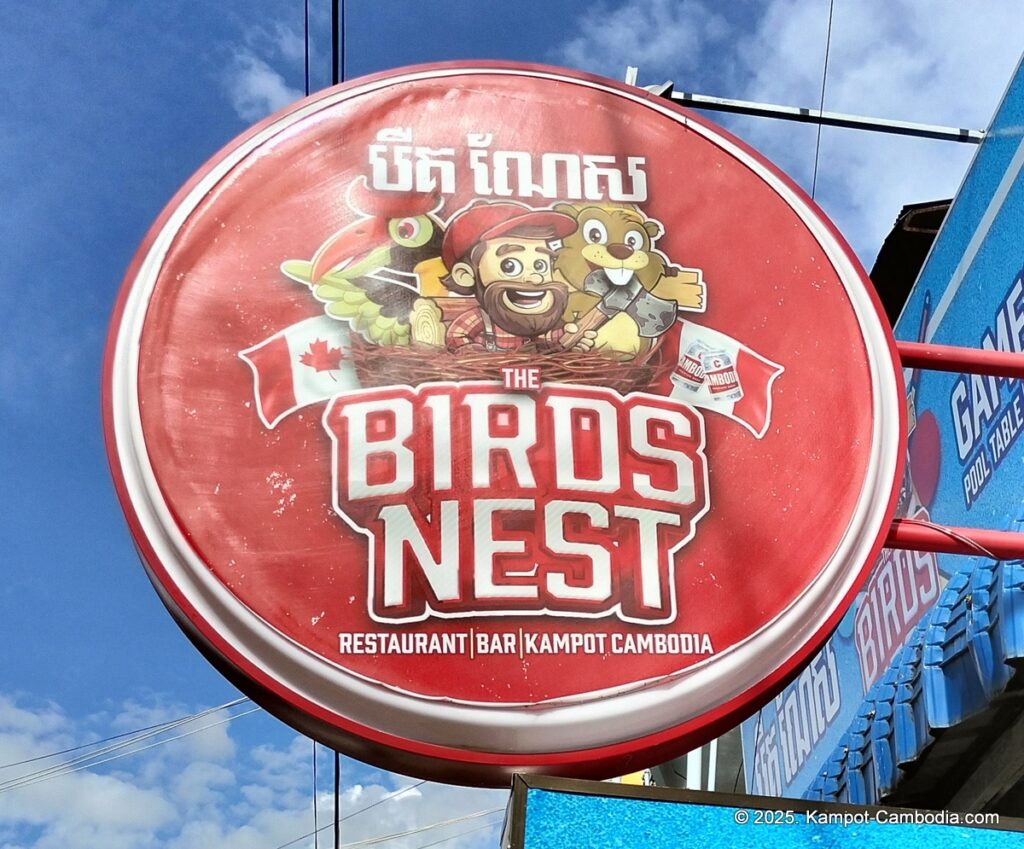 Bird's Nest Restaurant in Kampot, Cambodia