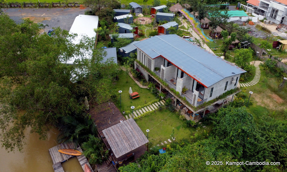 kampot tropical village in cambodia