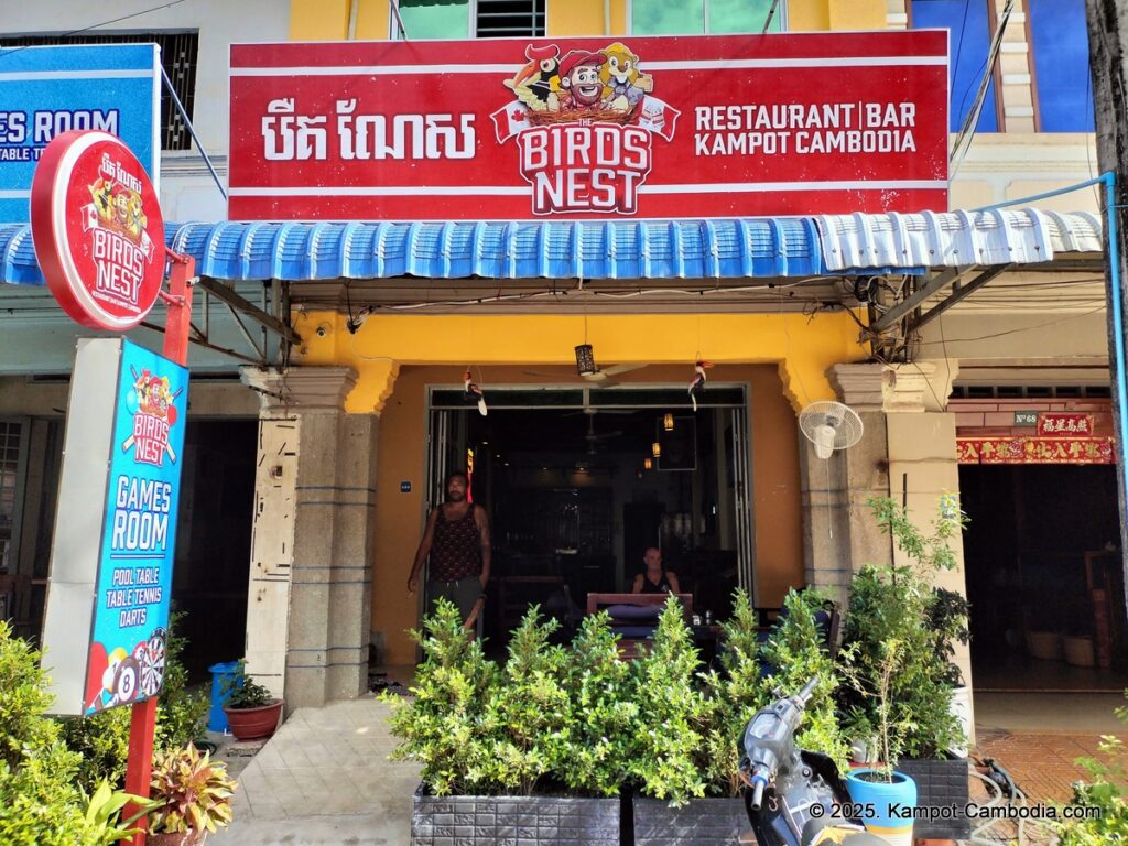 Bird's Nest Restaurant in Kampot, Cambodia