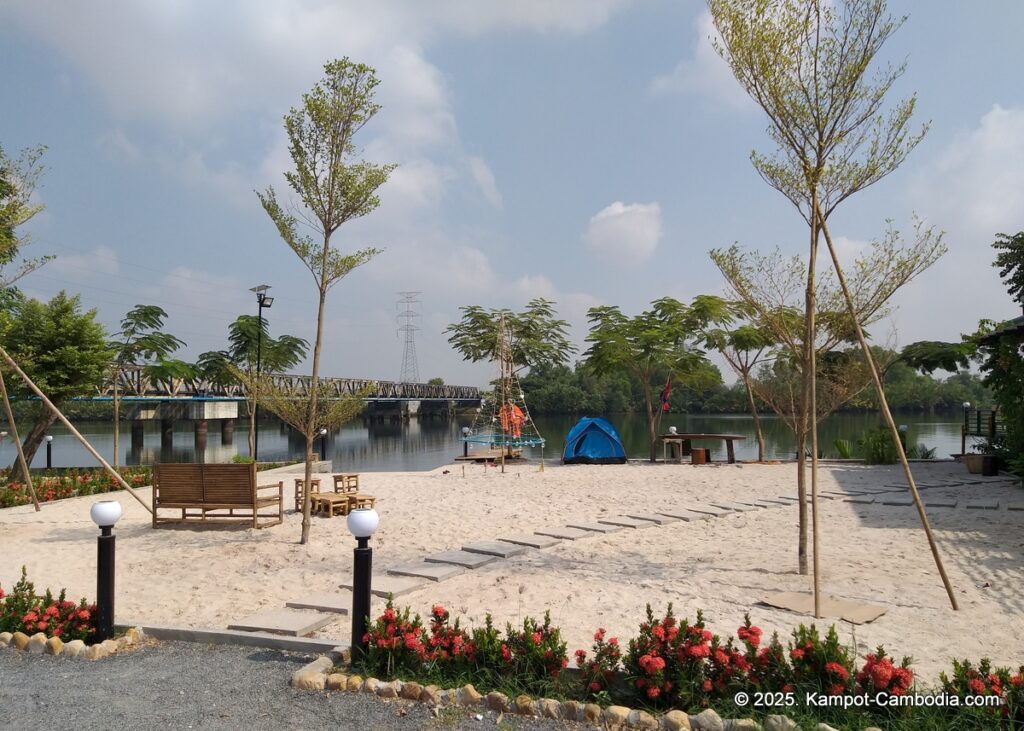 railway bridge bungalows in kampot cambodia