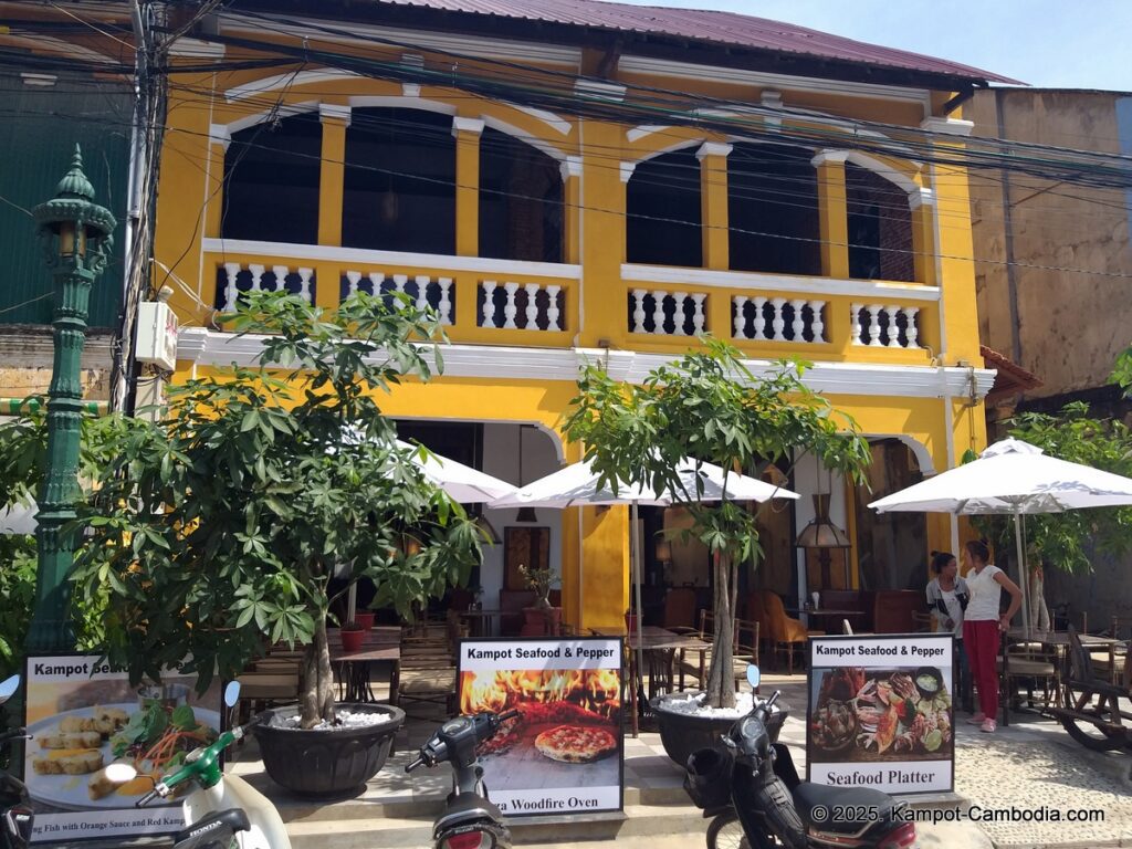 kampot seafood & pepper restaurant in kampot, cambodia