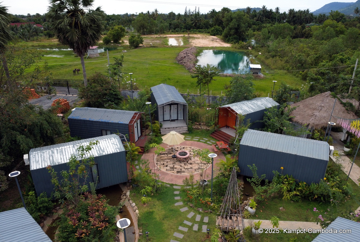 kampot tropical village in cambodia