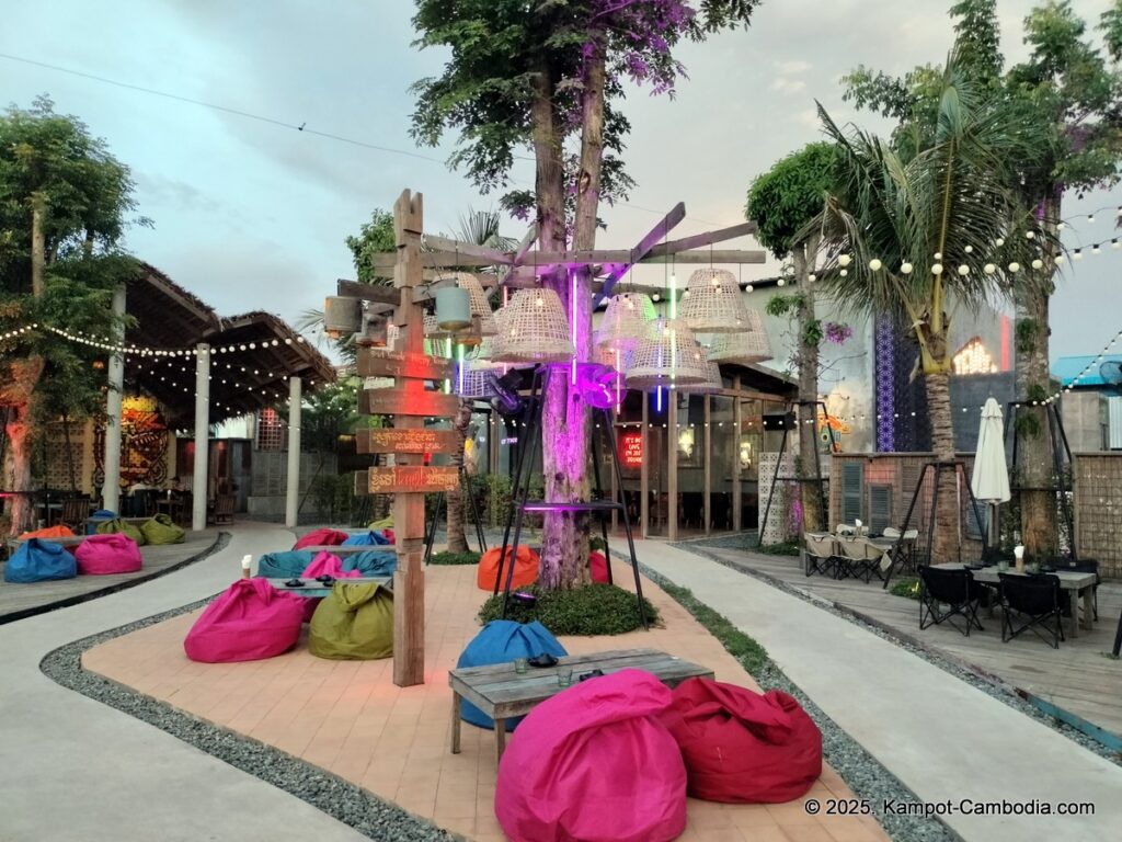 temple outdoor lounge and club in kampot cambodia