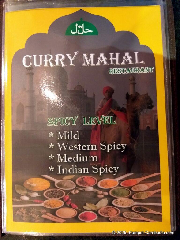 curry mahal indian restaurant in kampot cambodia