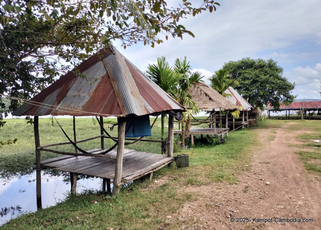 lakeside restaurant on secret lake in kampot cambodia