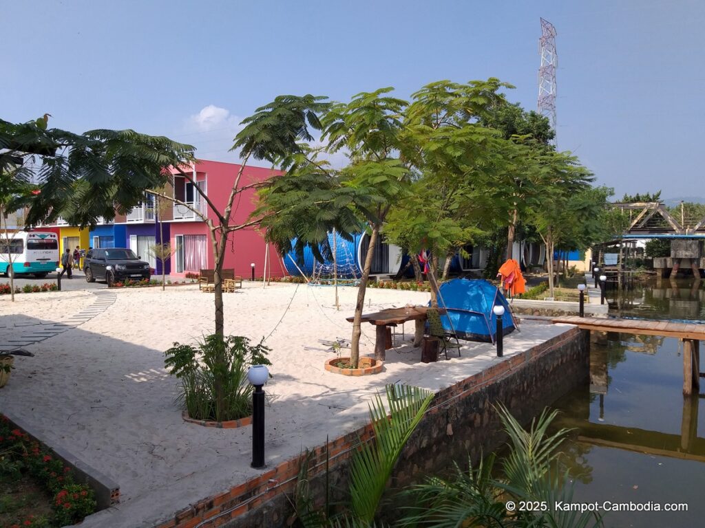 railway bridge bungalows in kampot cambodia