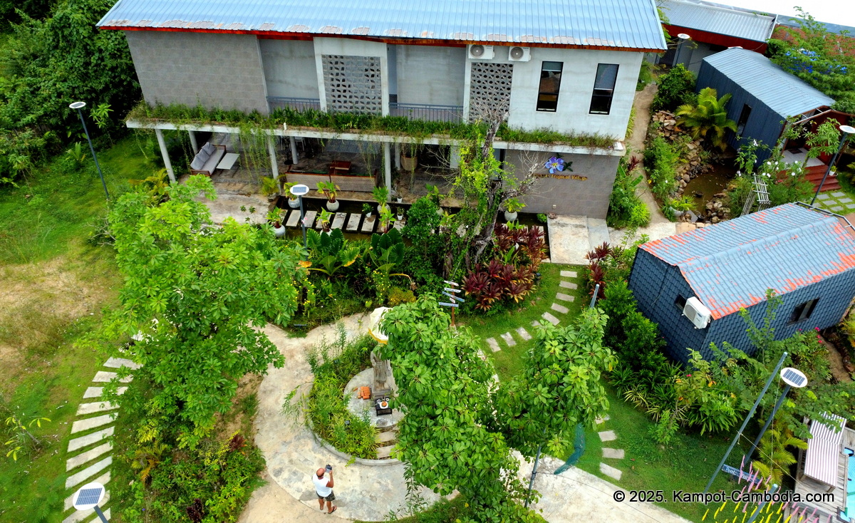 kampot tropical village in cambodia