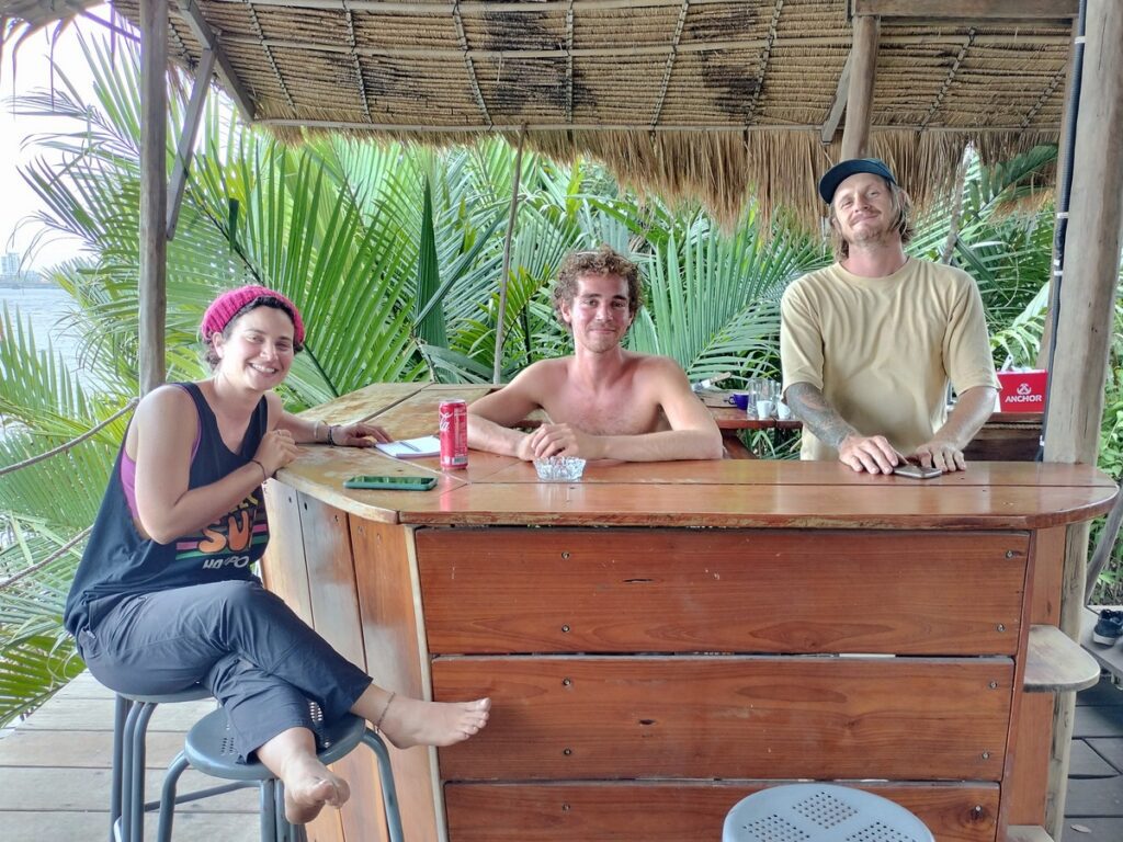 high tide in kampot cambodia. dog bar and lounge