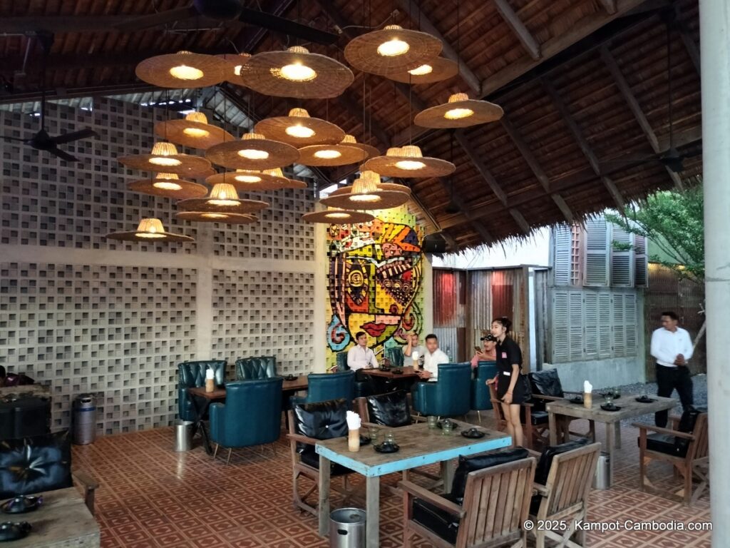 temple outdoor lounge and club in kampot cambodia