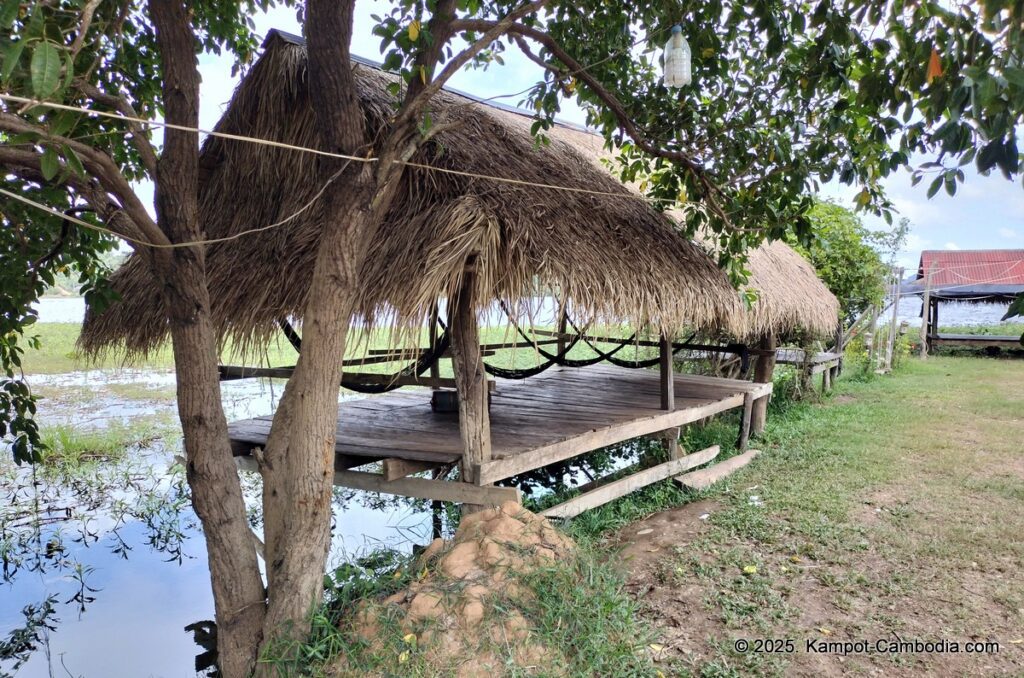 lakeside restaurant on secret lake in kampot cambodia