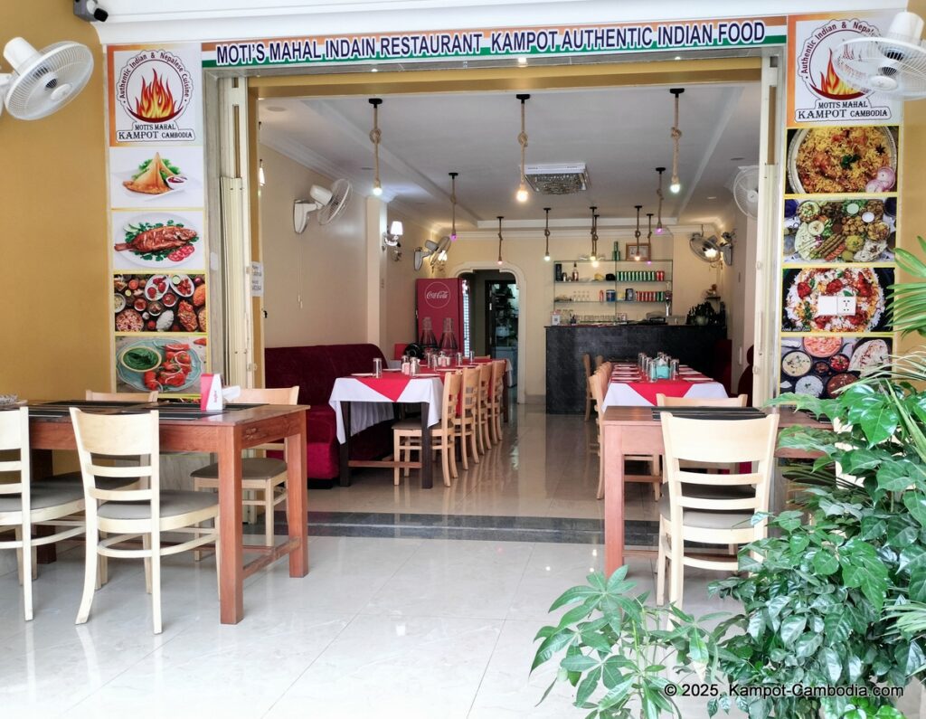 Moti's Mahal Indian Restaurant in kampot cambodia