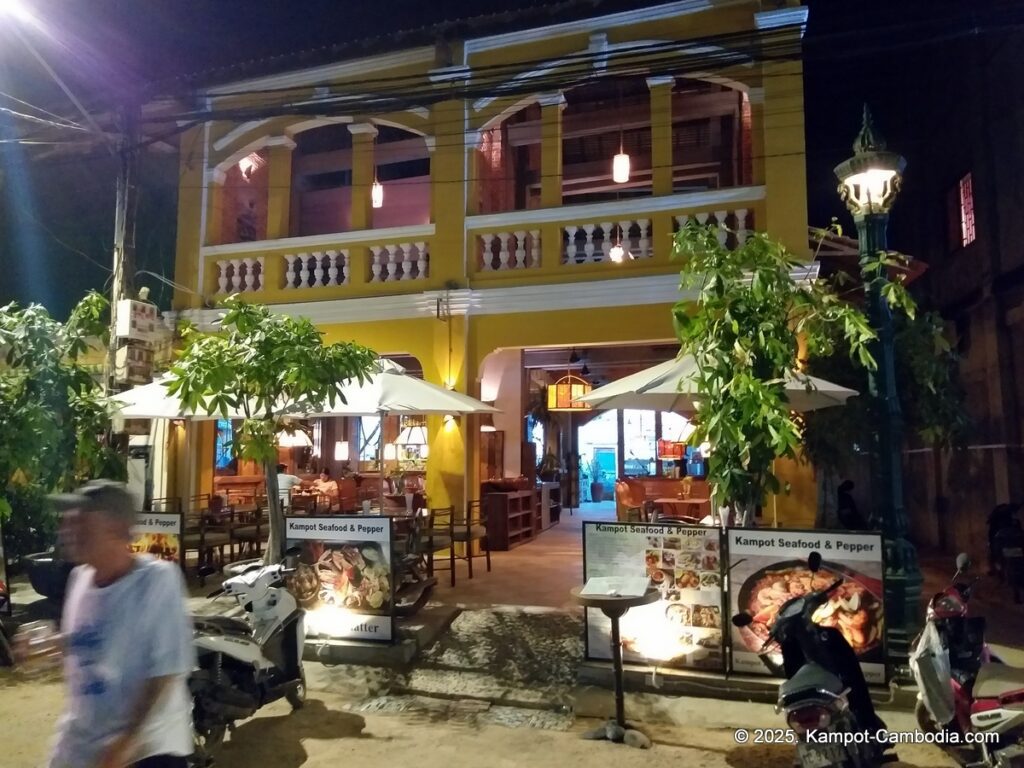 kampot seafood & pepper restaurant in kampot, cambodia