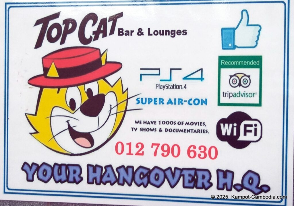 Top Cat bar and lounge in kampot cambodia