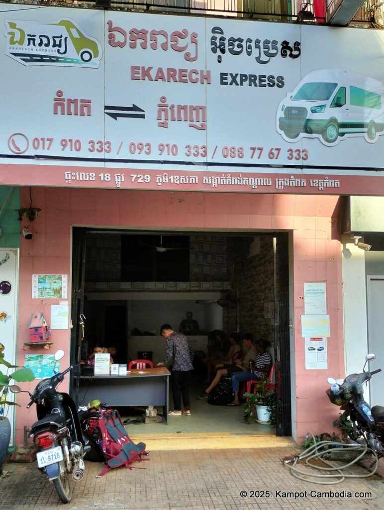 ekareach express bus in kampot cambodia