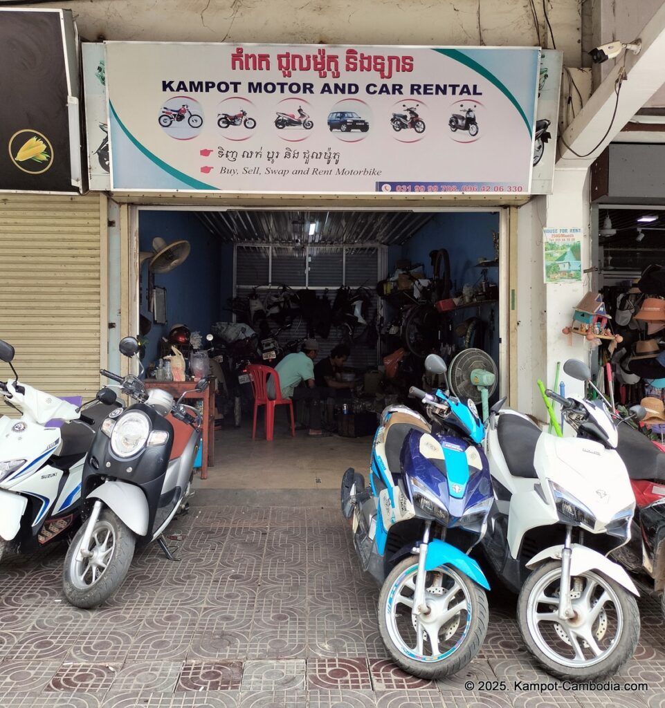 kampot motor and car rental in kampot cambodia