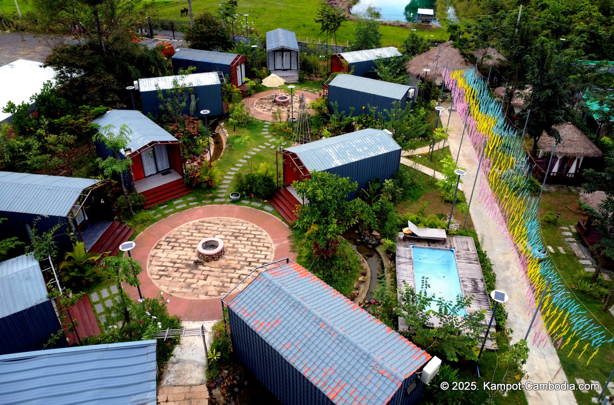 kampot tropical village in cambodia