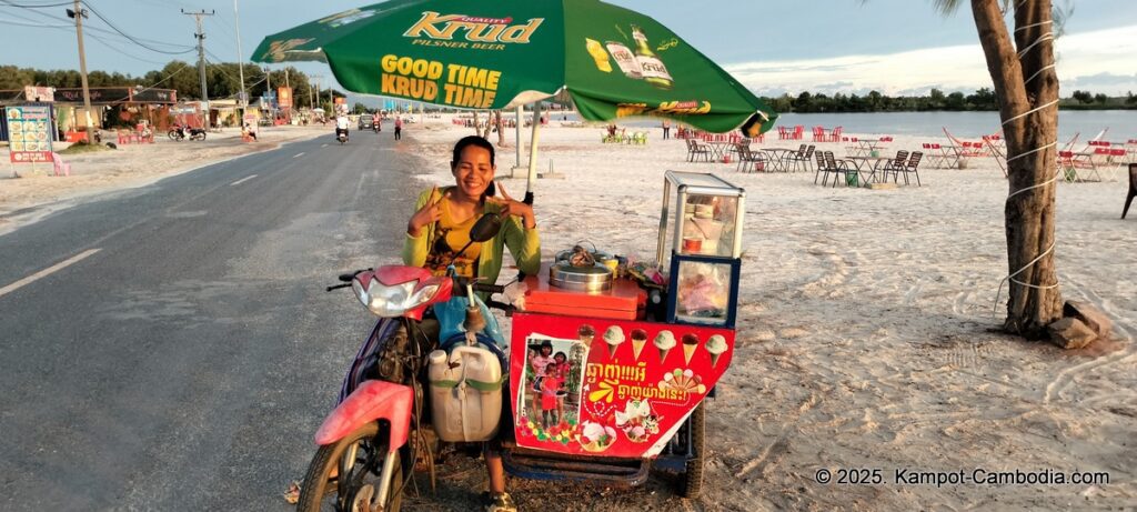 koh smao beach on the kampot river in cambodia