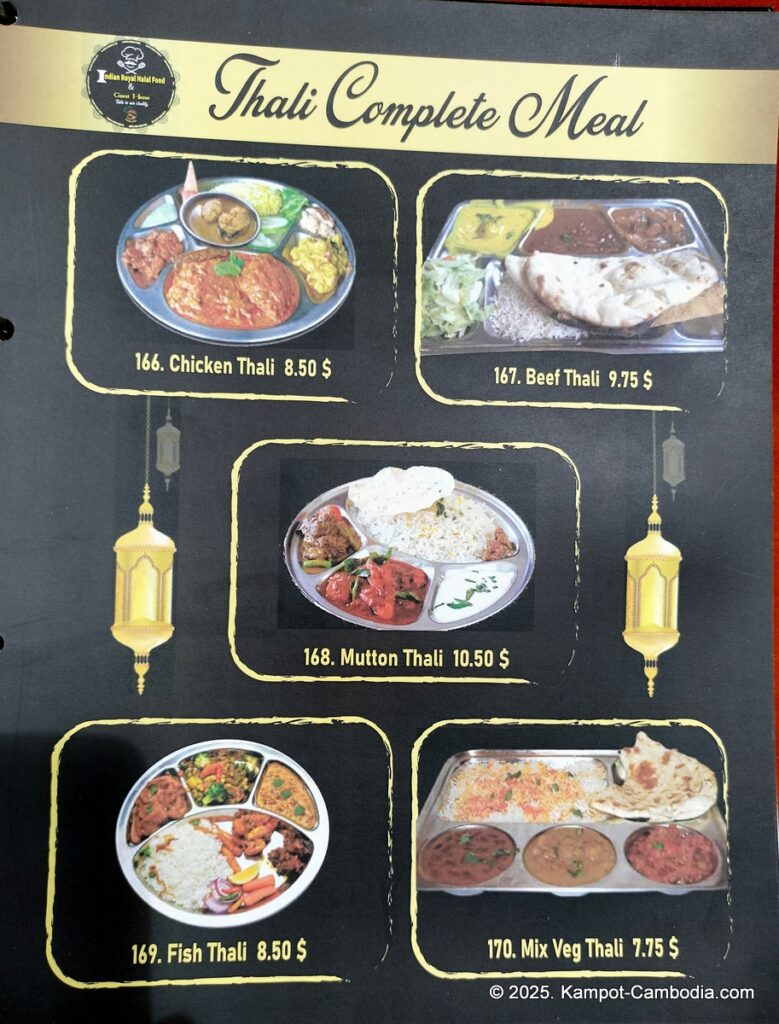 Indian Royal Halal Restaurant in Kampot cambodia