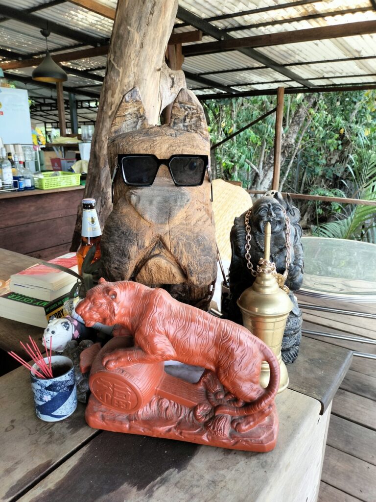 high tide in kampot cambodia. dog bar and lounge