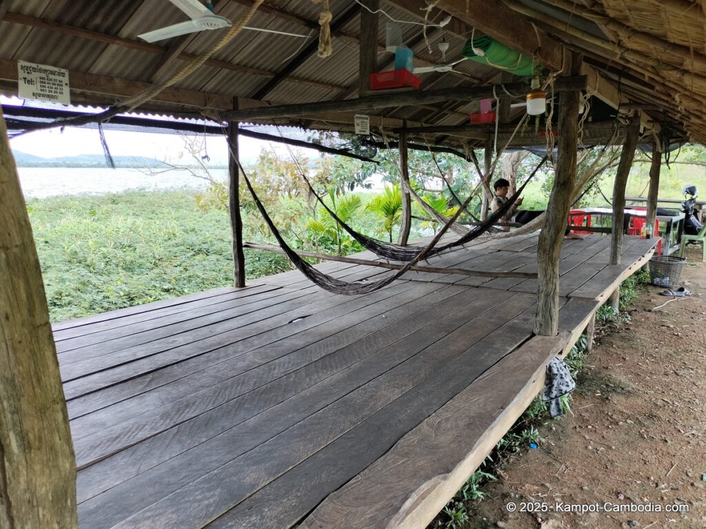 lakeside restaurant on secret lake in kampot cambodia