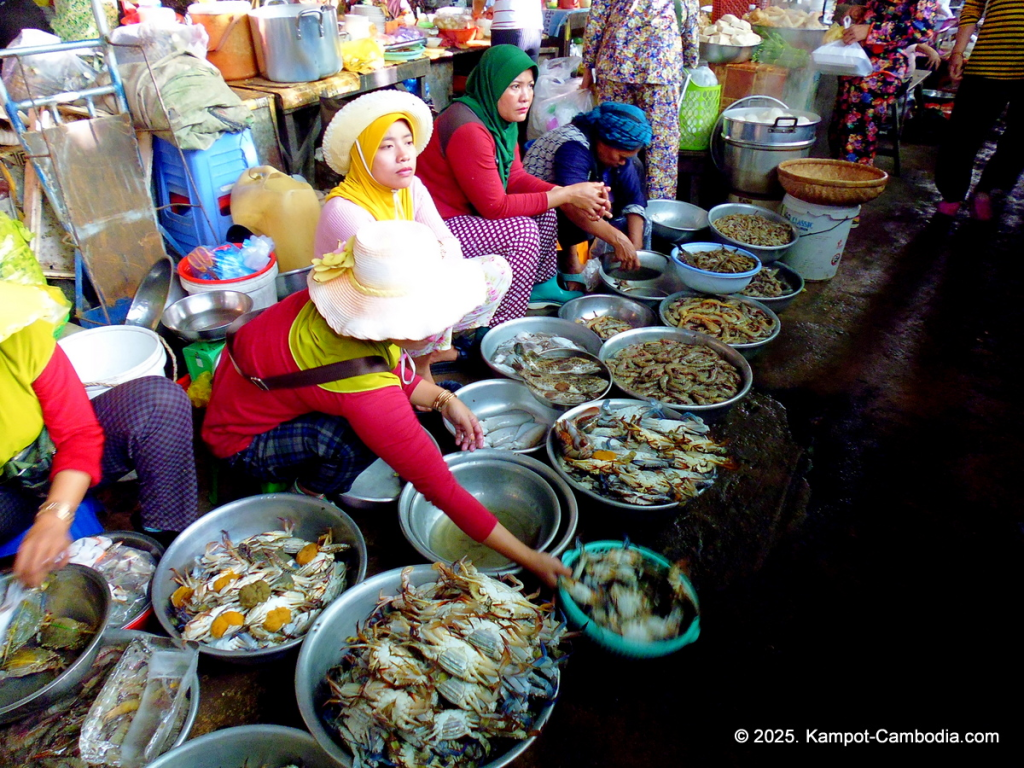 The Kampot Market. Downtown.