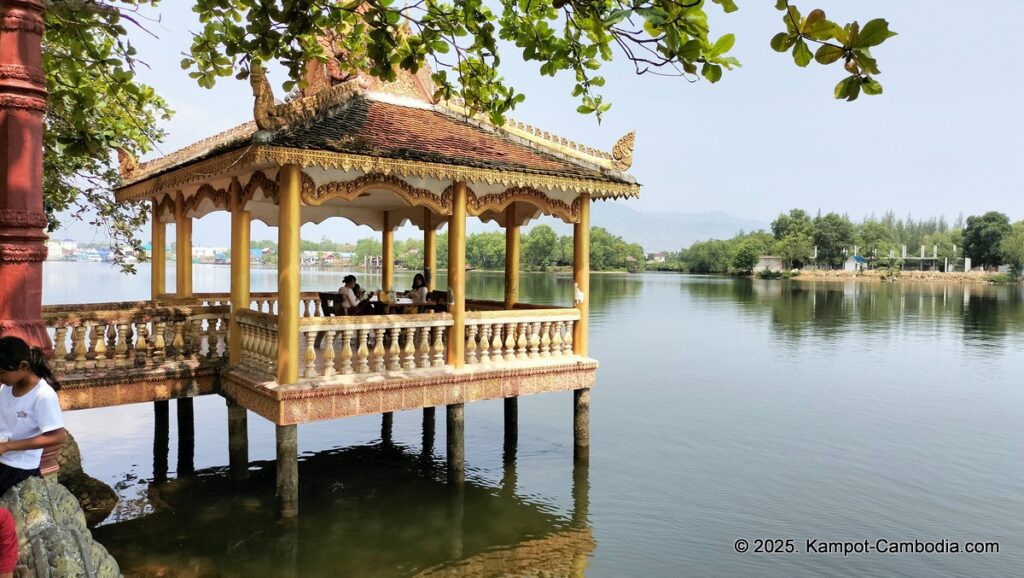 fish island wat in kampot cambodia