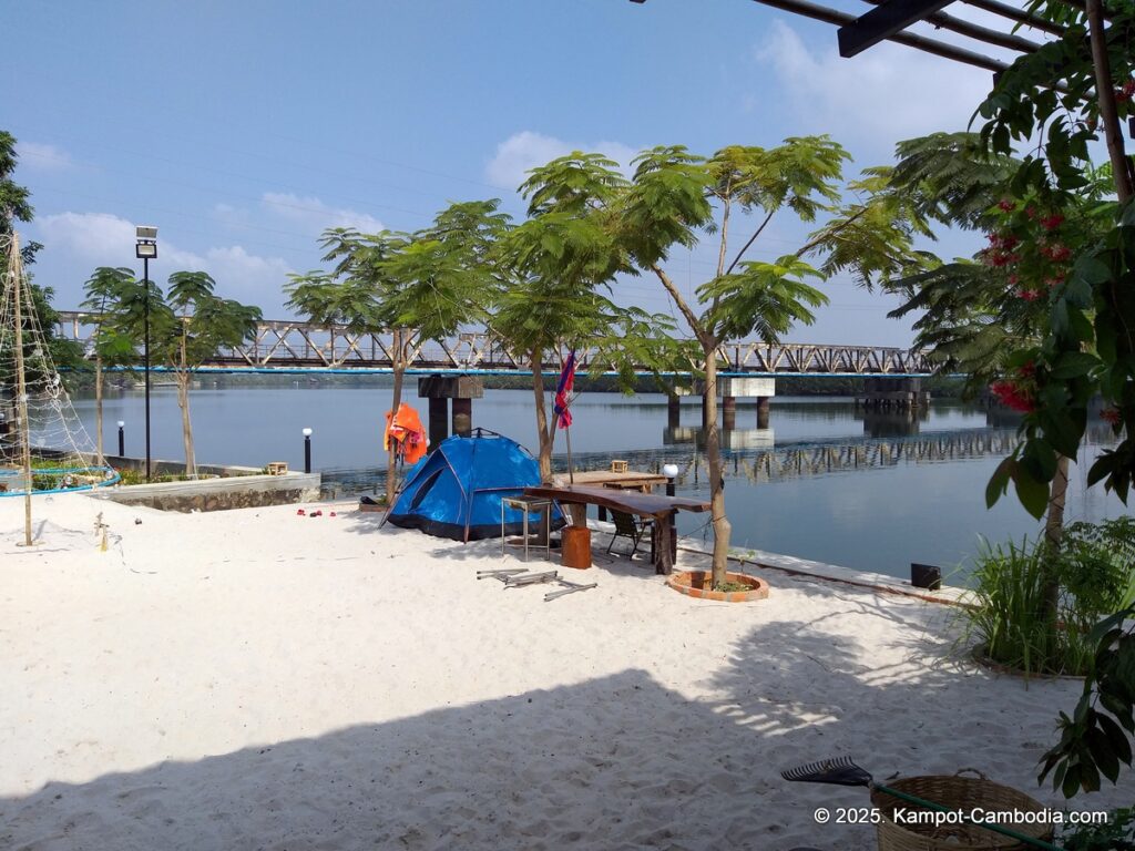 railway bridge bungalows in kampot cambodia