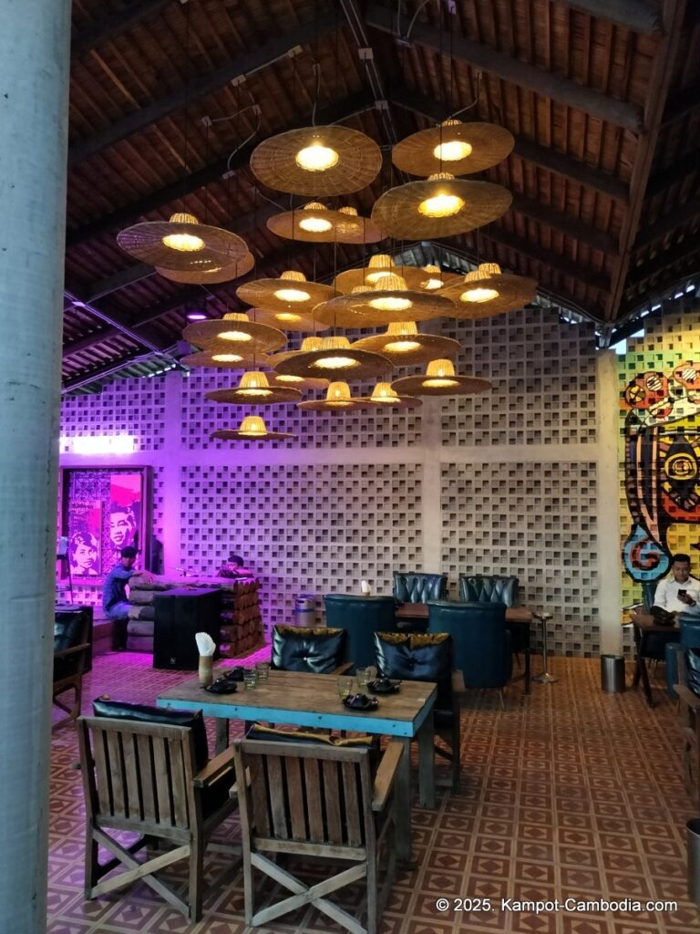 temple outdoor lounge and club in kampot cambodia