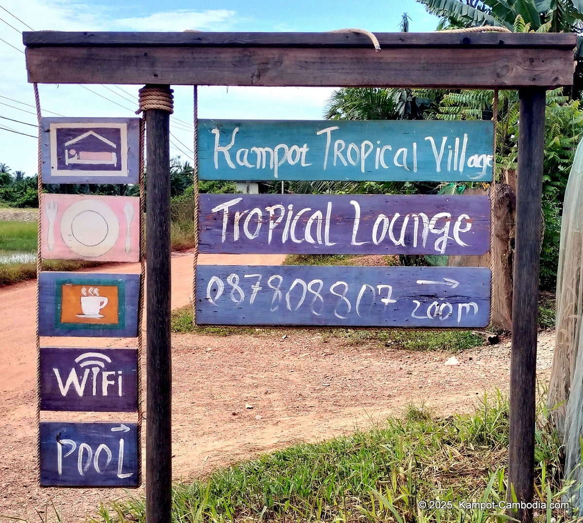 kampot tropical village in cambodia