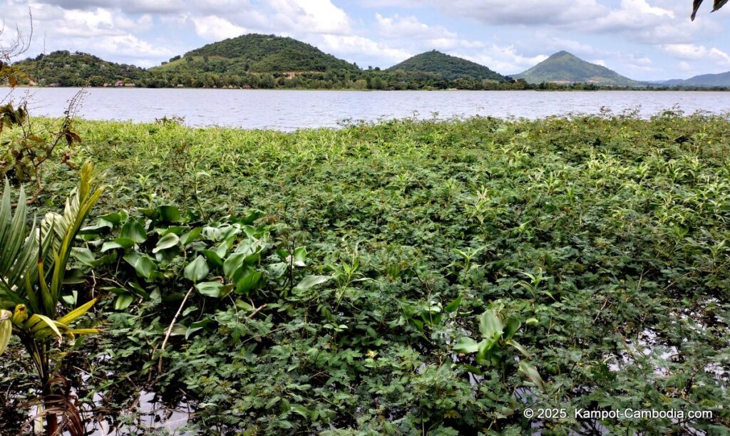 lakeside restaurant on secret lake in kampot cambodia