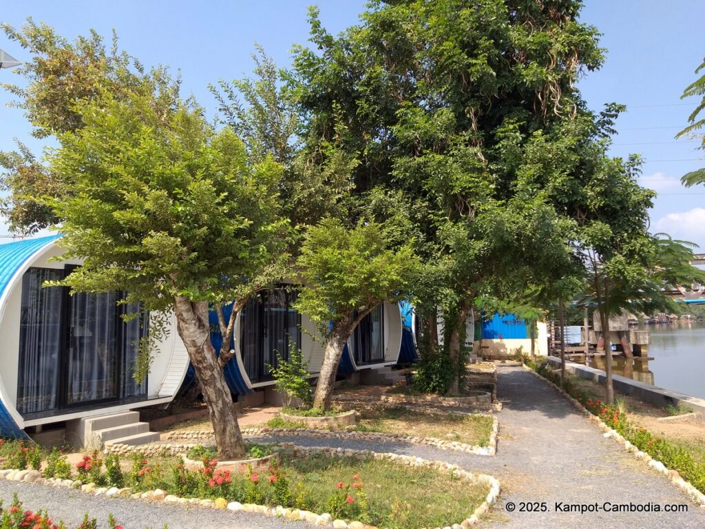 railway bridge bungalows in kampot cambodia