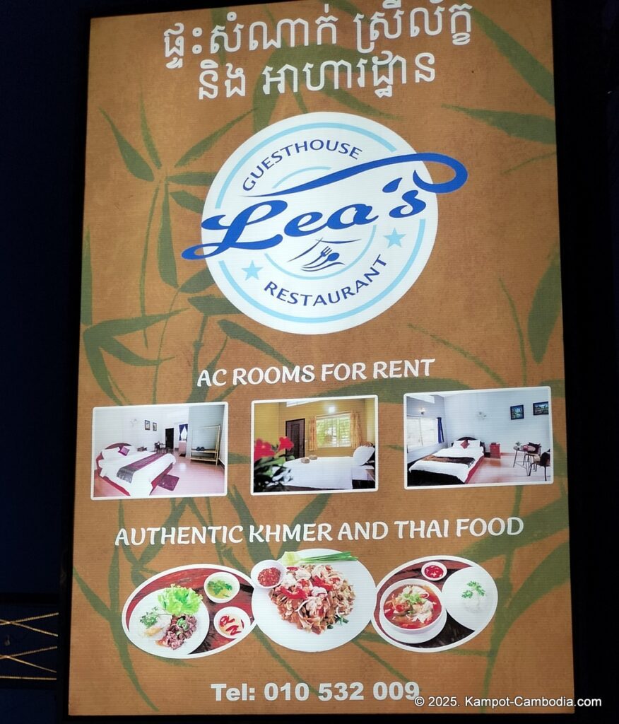 lea's thai restaurant in kampot cambodia