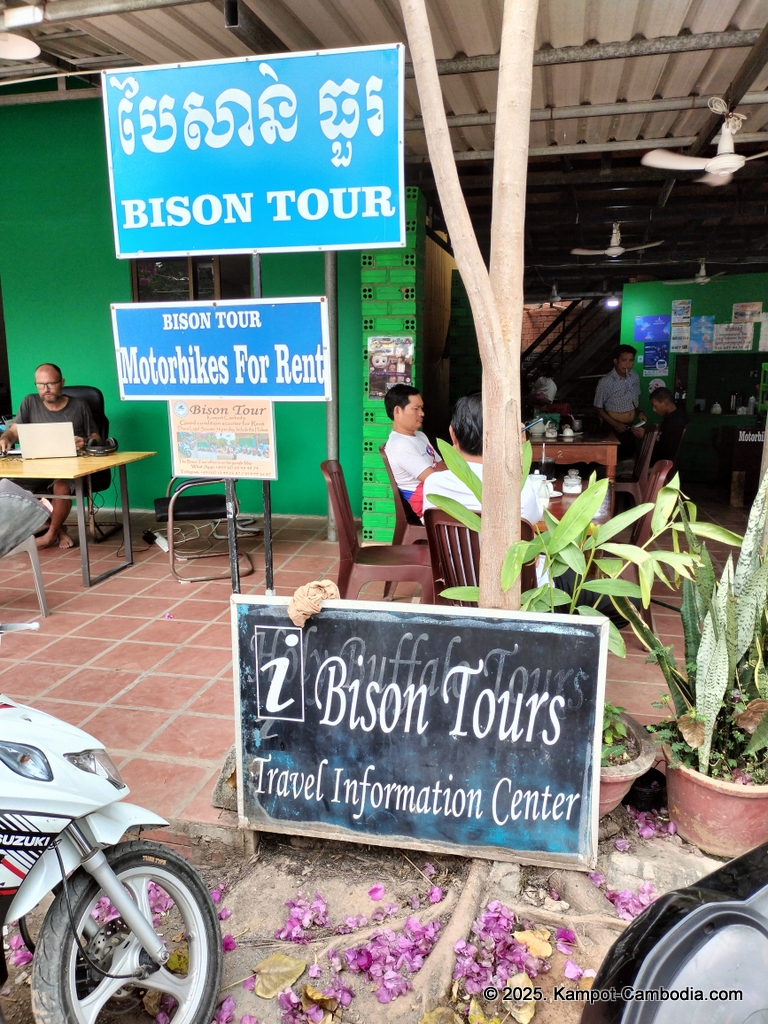 bison tours and motorcycle rental in kampot cambodia