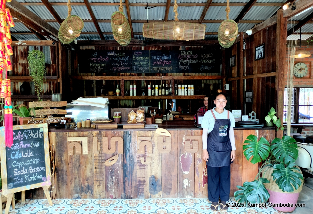 phum chas cafe restaurant in kampot cambodia