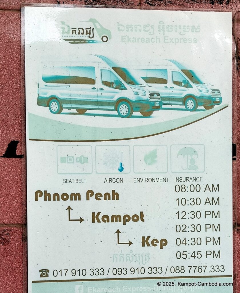 ekareach express bus in kampot cambodia