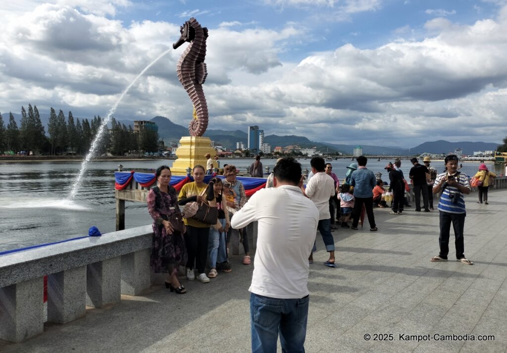 magical kampot seahorse statue in kampot cambodia