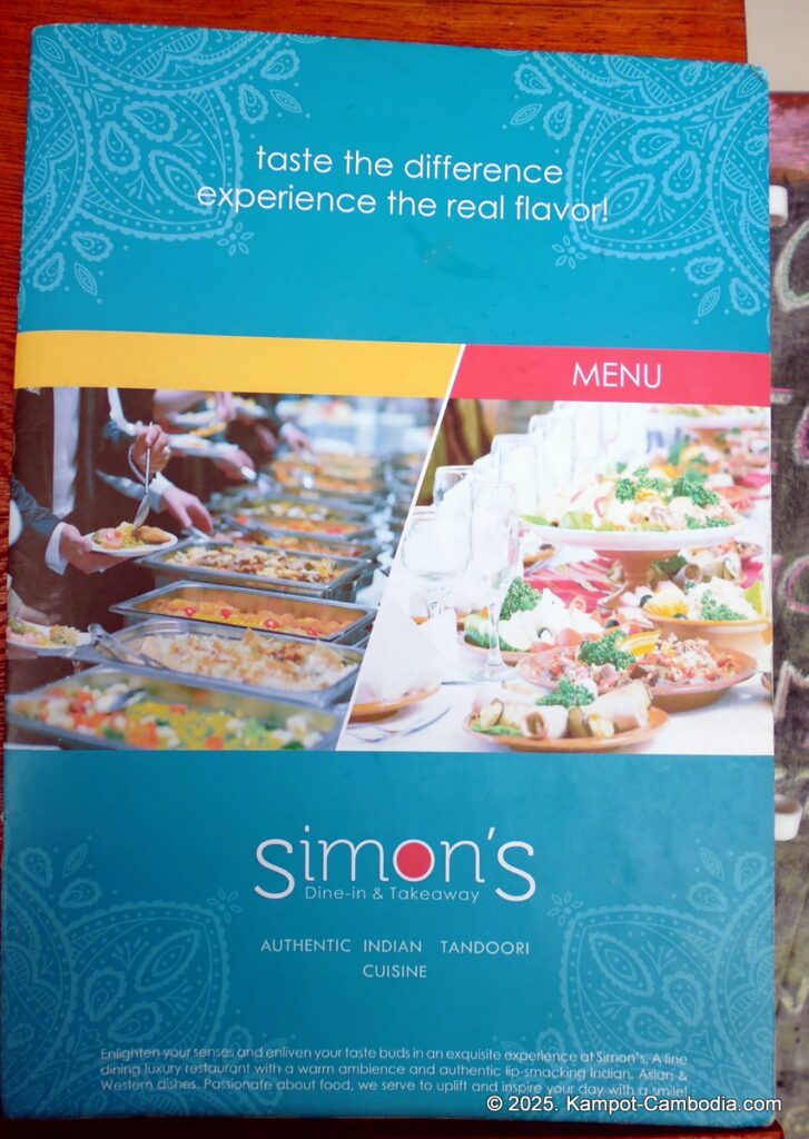 simon's indian restaurant in kampot cambodia