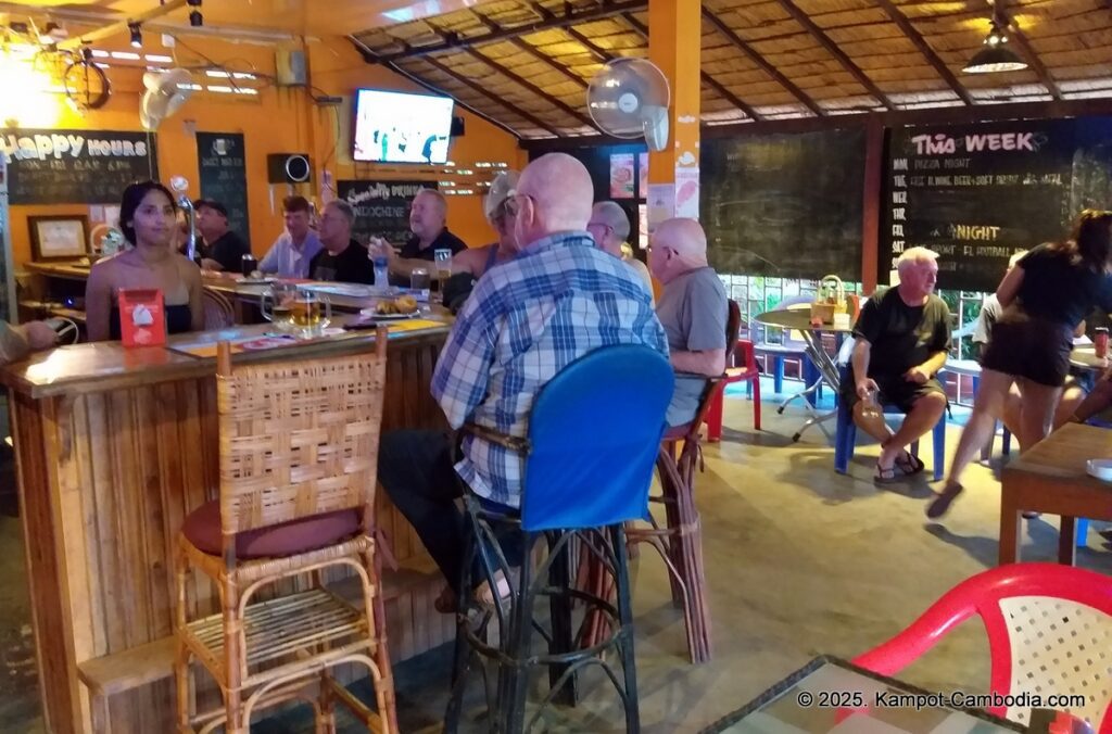 rusty 2 sports bar in kampot cambodia restaurant