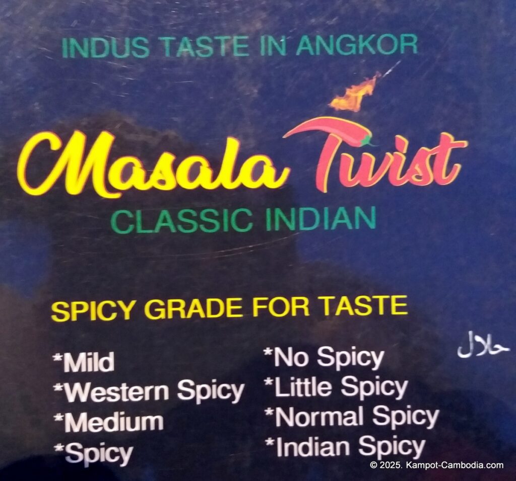 masala twist indian in kampot cambodia