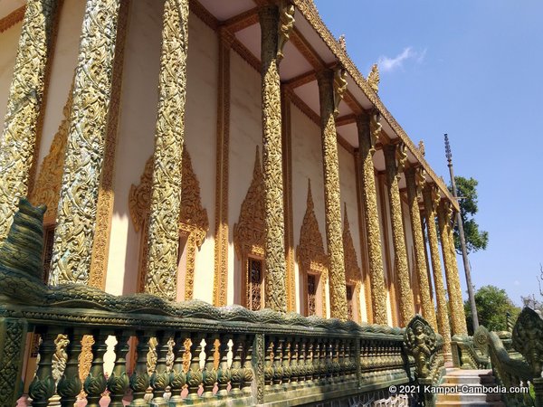 Wats in Kampot cambodia. buddhist temples.